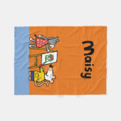 Maisy en Dotty Paint op Preschool Fleece Deken (Voorkant (Horizontaal))