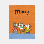 Maisy en Dotty Paint op Preschool Fleece Deken (Voorkant)