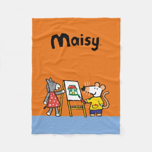 Maisy en Dotty Paint op Preschool Fleece Deken (Voorkant)