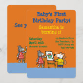 Maisy en Dotty Paint op Preschool Kaart (Voorkant / Achterkant)