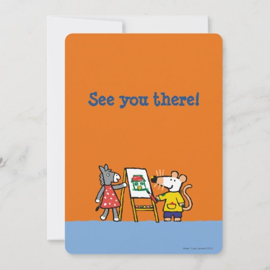 Maisy en Dotty Paint op Preschool Kaart (Achterkant)