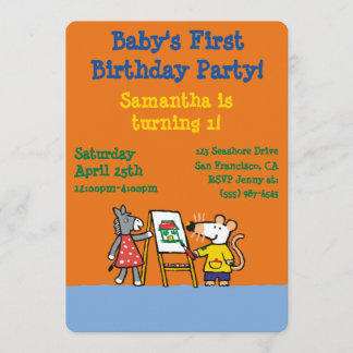 Maisy en Dotty Paint op Preschool Kaart