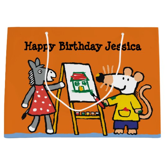 Maisy en Dotty Paint op Preschool Large Cadeautasje (Voorkant)