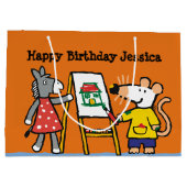 Maisy en Dotty Paint op Preschool Large Cadeautasje (Achterkant)