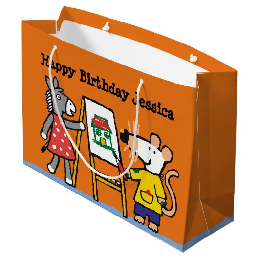 Maisy en Dotty Paint op Preschool Large Cadeautasje (Achterkant Gekanteld)