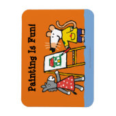 Maisy en Dotty Paint op Preschool Magneet (Verticaal)
