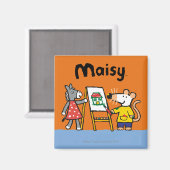 Maisy en Dotty Paint op Preschool Magneet (Voorkant / Achterkant)