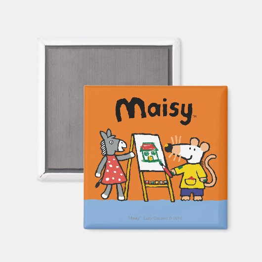 Maisy en Dotty Paint op Preschool Magneet (Voorkant / Achterkant)