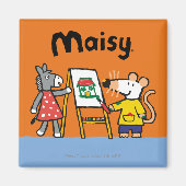 Maisy en Dotty Paint op Preschool Magneet (Voorkant)