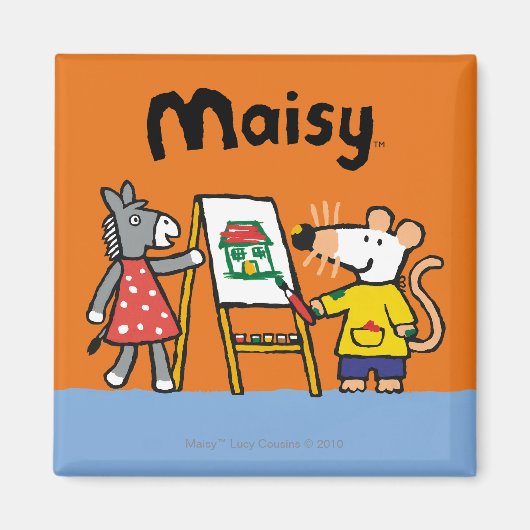Maisy en Dotty Paint op Preschool Magneet (Voorkant)