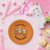 Maisy en Dotty Paint op Preschool Papieren Bordje (Feest)