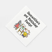 Maisy en Dotty Paint op Preschool Servet (Hoek)