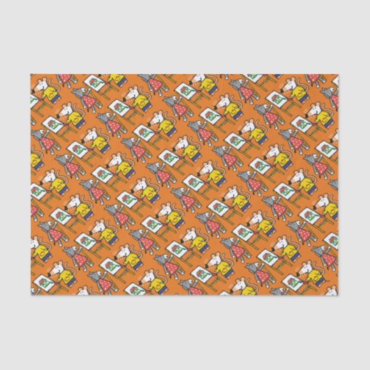 Maisy en Dotty Paint op Preschool Tissuepapier (Voorkant)