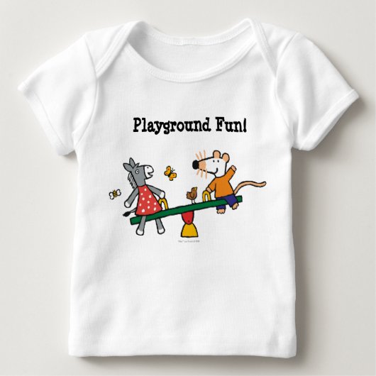 Maisy en Dotty Seesaw op de speelplaats Baby Shirt (Voorkant)