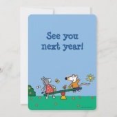 Maisy en Dotty Seesaw op de speelplaats Bedankkaart (Achterkant)