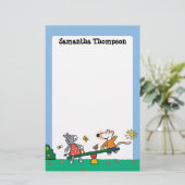 Maisy en Dotty Seesaw op de speelplaats Briefpapier (Staand voorkant)