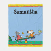 Maisy en Dotty Seesaw op de speelplaats Fleece Deken (Voorkant)