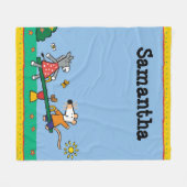 Maisy en Dotty Seesaw op de speelplaats Fleece Deken (Voorkant (Horizontaal))