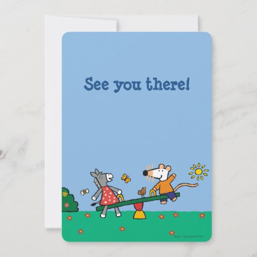 Maisy en Dotty Seesaw op de speelplaats Kaart (Achterkant)