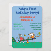 Maisy en Dotty Seesaw op de speelplaats Kaart (Voorkant)