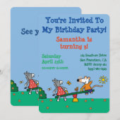 Maisy en Dotty Seesaw op de speelplaats Kaart (Voorkant / Achterkant)