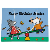 Maisy en Dotty Seesaw op de speelplaats Large Cadeautasje (Voorkant)
