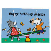 Maisy en Dotty Seesaw op de speelplaats Large Cadeautasje (Achterkant)