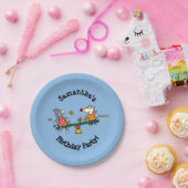 Maisy en Dotty Seesaw op de speelplaats Papieren Bordje (Feest)