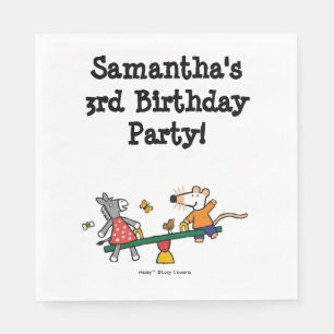 Maisy en Dotty Seesaw op de speelplaats Servet