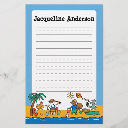 Maisy en Friends bij de Beach Briefpapier (Voorkant)