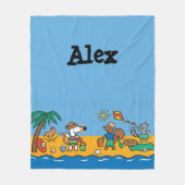 Maisy en Friends bij de Beach Fleece Deken (Voorkant)