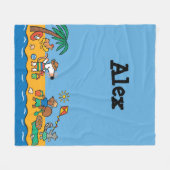 Maisy en Friends bij de Beach Fleece Deken (Voorkant (Horizontaal))