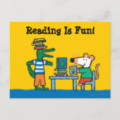 Maisy en Friends Geniet van de bibliotheek Briefkaart (Voorkant)