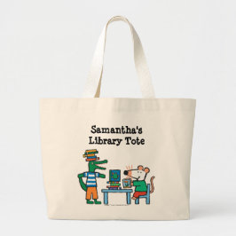 Maisy en Friends Geniet van de bibliotheek Grote Tote Bag