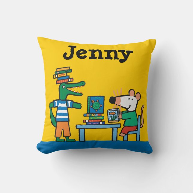 Maisy en Friends Geniet van de bibliotheek Kussen (Voorkant)