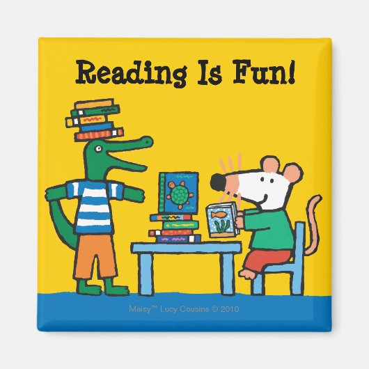 Maisy en Friends Geniet van de bibliotheek Magneet (Voorkant)