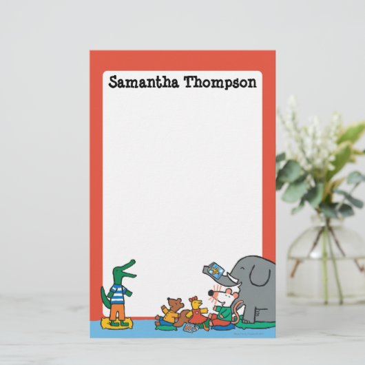 Maisy en Friends Laugh op Verhaal Tijd Briefpapier (Staand voorkant)