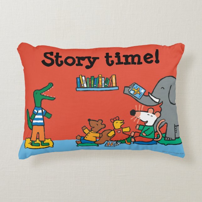 Maisy en Friends Laugh op Verhaal Tijd Decoratief Kussen (Voorkant)