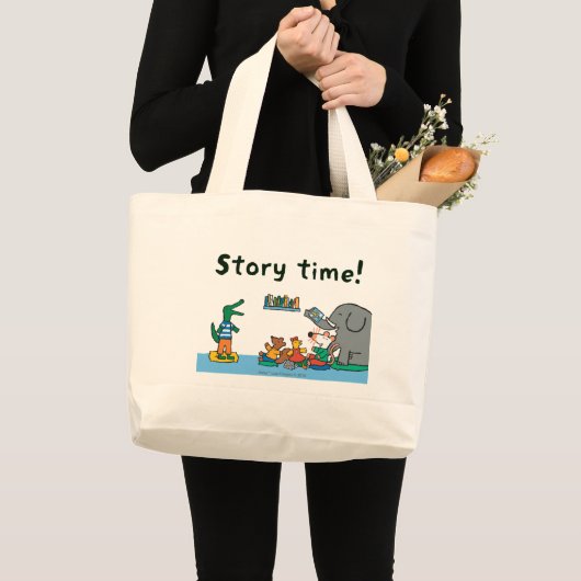 Maisy en Friends Laugh op Verhaal Tijd Grote Tote Bag (Voorkant (product))