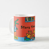 Maisy en Friends Laugh op Verhaal Tijd Koffiemok (Voorkant links)