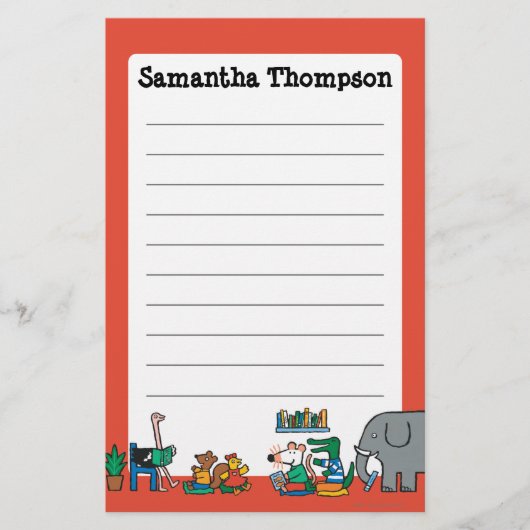 Maisy en Friends lezen samen Briefpapier (Voorkant)