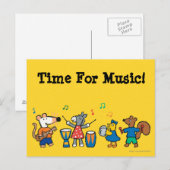 Maisy en Friends Play in Band Briefkaart (Voorkant / Achterkant)