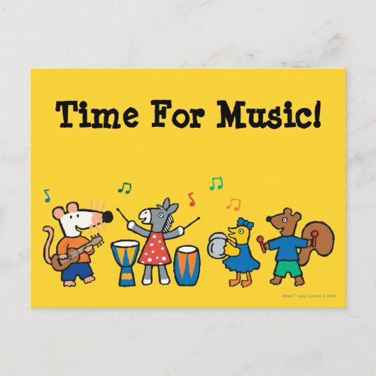 Maisy en Friends Play in Band Briefkaart (Voorkant)