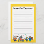 Maisy en Friends Play in Band Briefpapier (Voorkant / Achterkant)