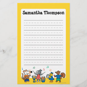 Maisy en Friends Play in Band Briefpapier