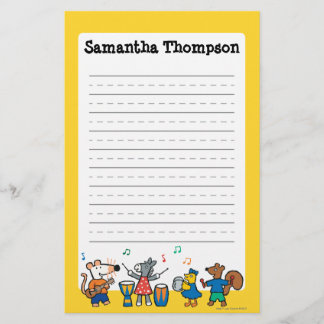 Maisy en Friends Play in Band Briefpapier