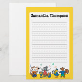 Maisy en Friends Play in Band Briefpapier (Voorkant / Achterkant)