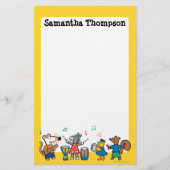 Maisy en Friends Play in Band Briefpapier (Voorkant)