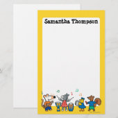 Maisy en Friends Play in Band Briefpapier (Voorkant / Achterkant)