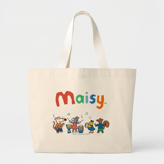 Maisy en Friends Play in Band Grote Tote Bag (Voorkant)